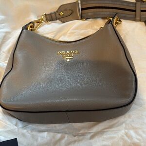 Grey Prada Vitelli Daino soft hobo bag.  Do not have bag.